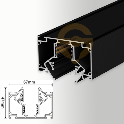 Factory Wohlesale LED Magnetic Track Ceiling Stretching aluminum Profile