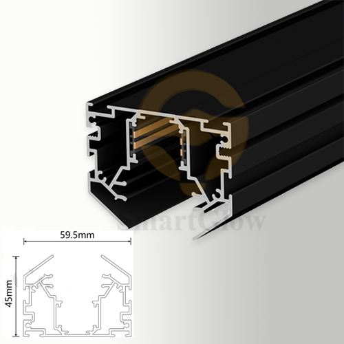 2.3-inch Factory Wholesale Stretch Ceiling LED Magnetic Track Aluminum Profile