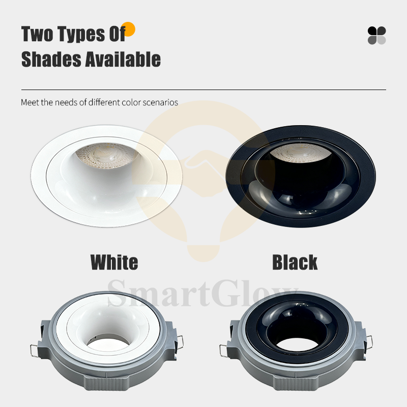 Recessed LED Downlight ABS Lamp Housing for Stretch Ceiling - 112mm