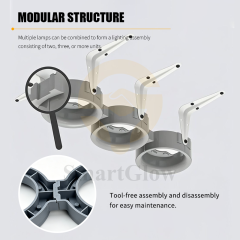 GX53 Trimless Recessed LED Lamp Housing for Stretch Ceiling - OUP, 111mm