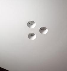 Modern Recessed LED Round Black Spliceable Spotlight - 43mm