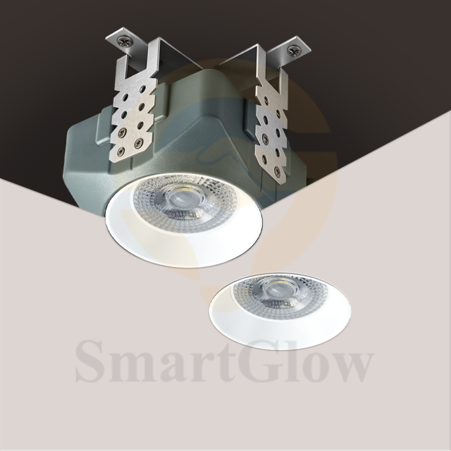 Modern LED Round White Spliceable Spotlight for Stretch Ceiling - 43mm