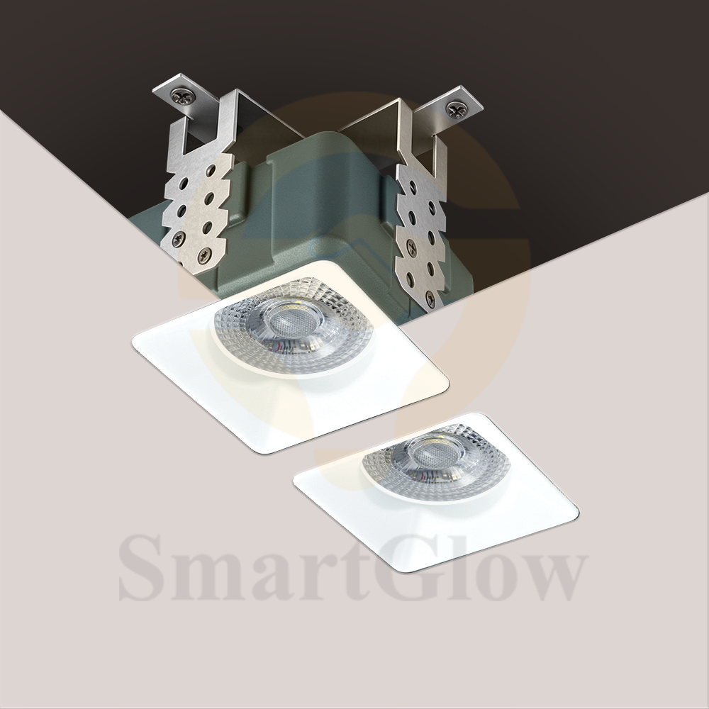 Mini Recessed Frameless Waterproof Square Black Spliceable LED spotlights