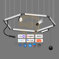 Modular LED Office Magnetic Track Light fixtures - 5CCT Dimmable