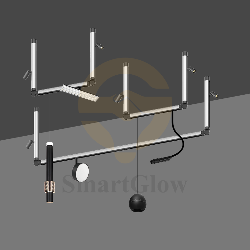 48V Circular Pendant LED Office Magnetic Track Light System -  5CCT Dimmable