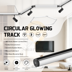 Modular LED Office Magnetic Track Light fixtures - 5CCT Dimmable