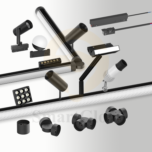 Modular LED Office Magnetic Track Light fixtures - 5CCT Dimmable