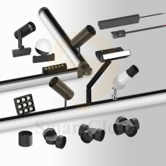 Modular LED Office Magnetic Track Light fixtures - 5CCT Dimmable