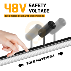 Modular LED Office Magnetic Track Light fixtures - 5CCT Dimmable