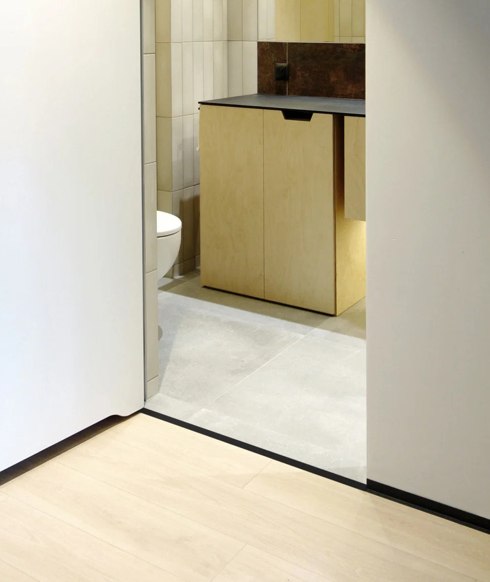 Aluminum Skirting Board Profile - Inter Floor Joining Strip - 57mm