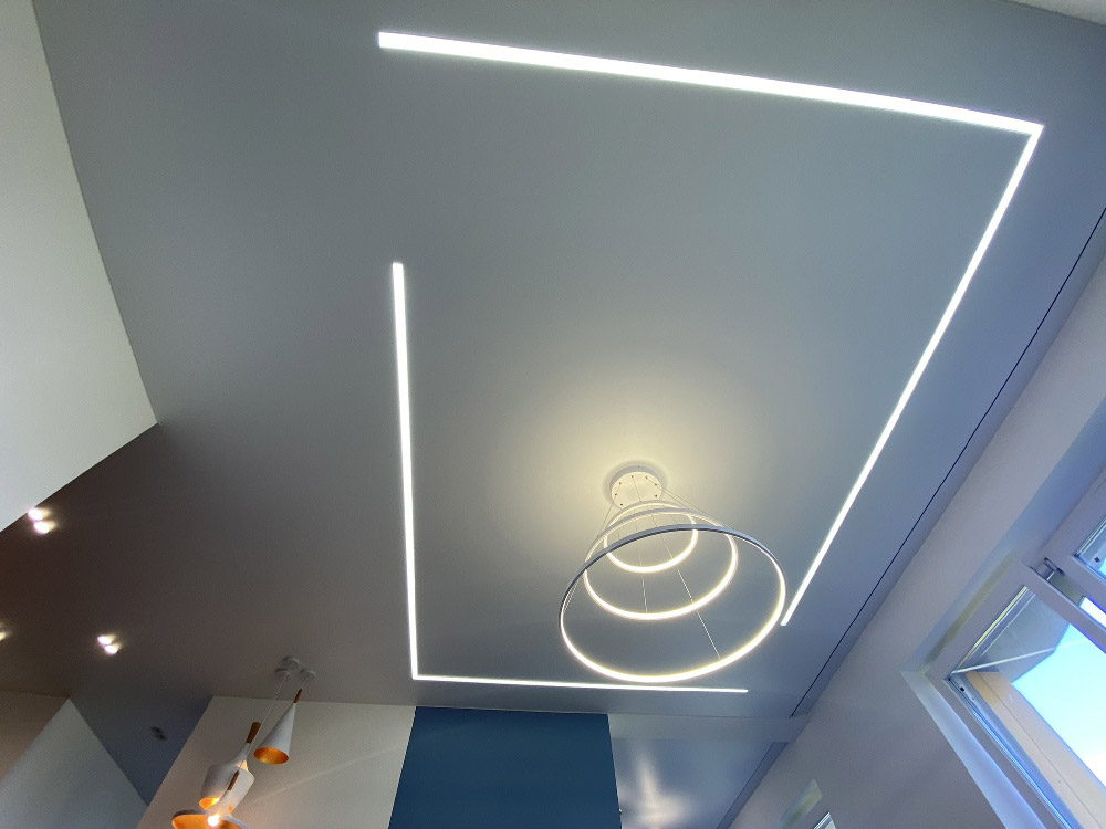 LED Strips Lighting PVC Stretch Tension Aluminum Wall Profile - 7mm