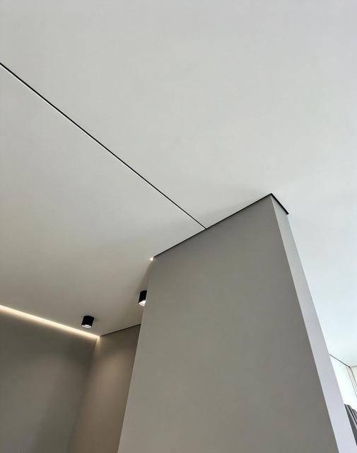LED Strips Lighting Stretch Ceiling Separator Aluminum Wall Profile - 7.8mm