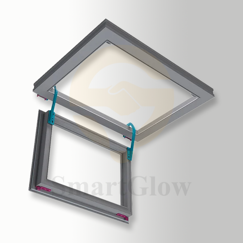 Custom Size Stretch Ceilings Access Hatch - Aluminum Color Grey