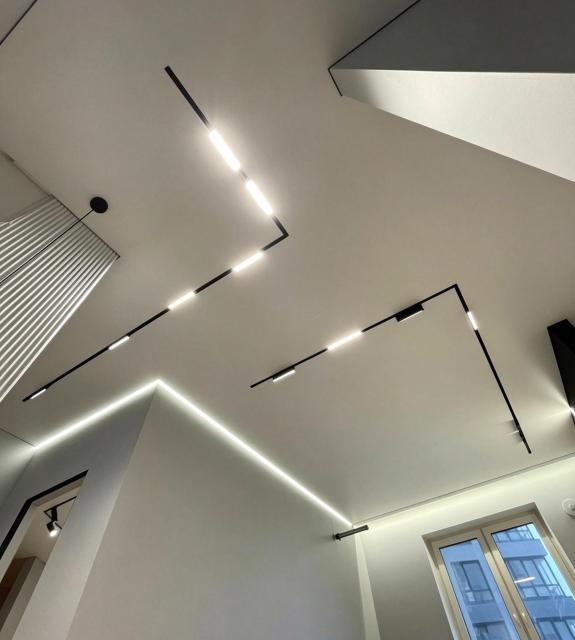 220V Linear Magnetic Lighting Track Aluminum Profile for Stretch Ceiling
