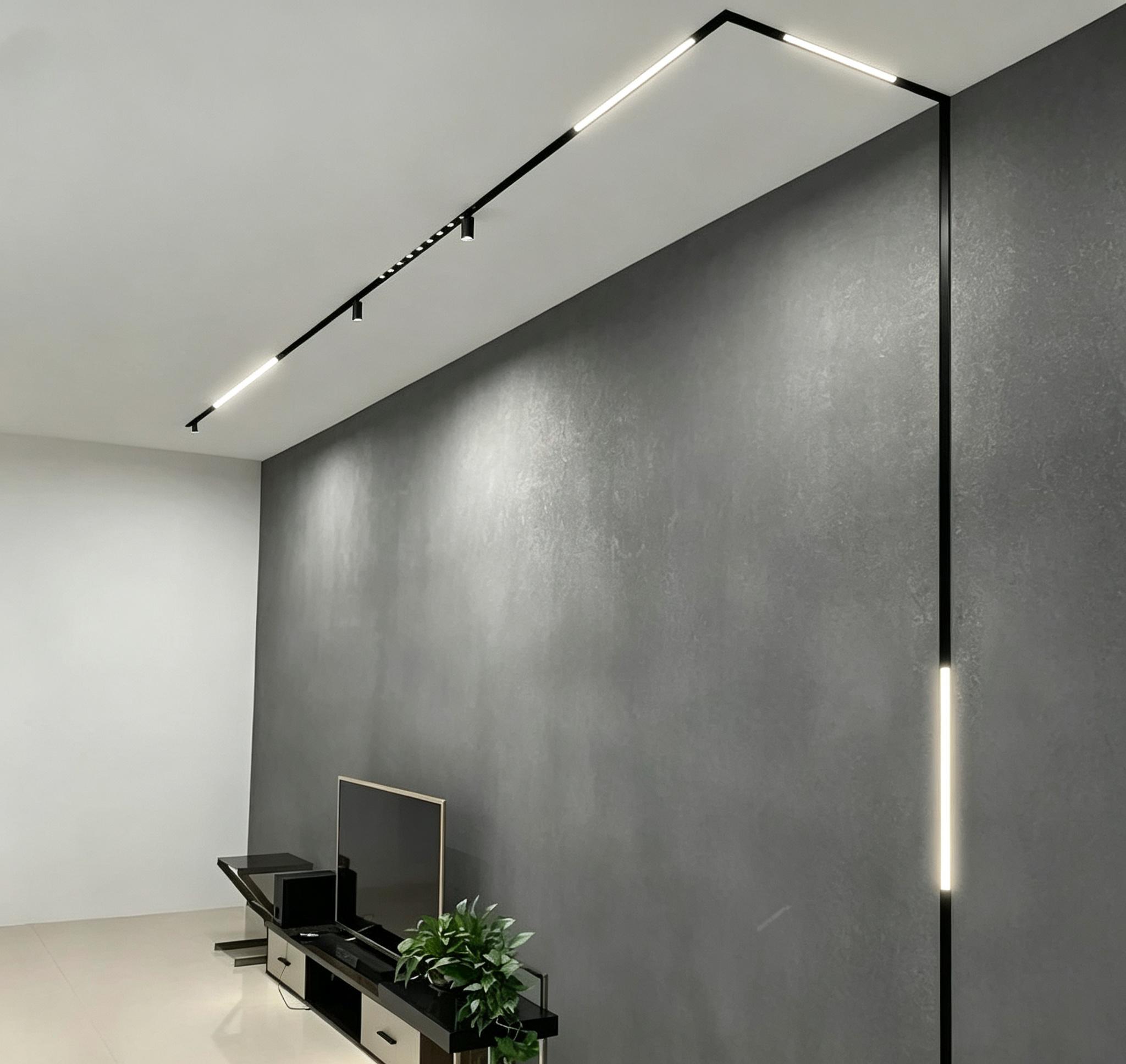 Stretch Ceiling Linear LED Magnetic Track Rail Aluminum Profile