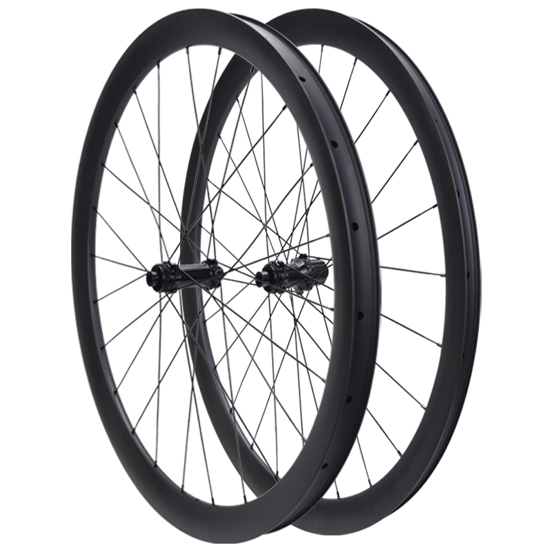 akya Carbon SA-RD03 Road Disc Brake Carbon Fiber Wheelset, Chinese-Made with Hand-Laced Craftsmanship, High Cost-Effectiveness