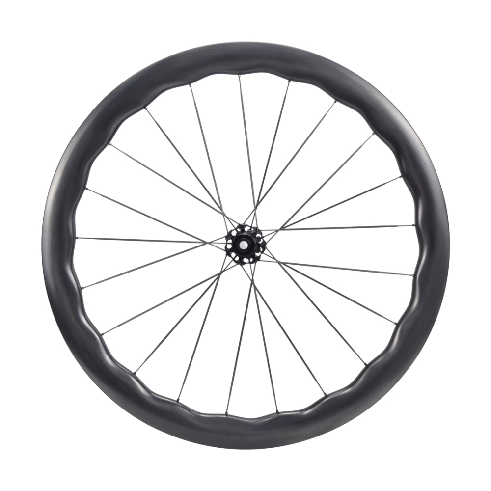 700C road bike 28mm width disc brake carbon wave wheels disc brake with 3.5mm/5.2mm carbon spoke Carbon and SA-CS03 center lock hub