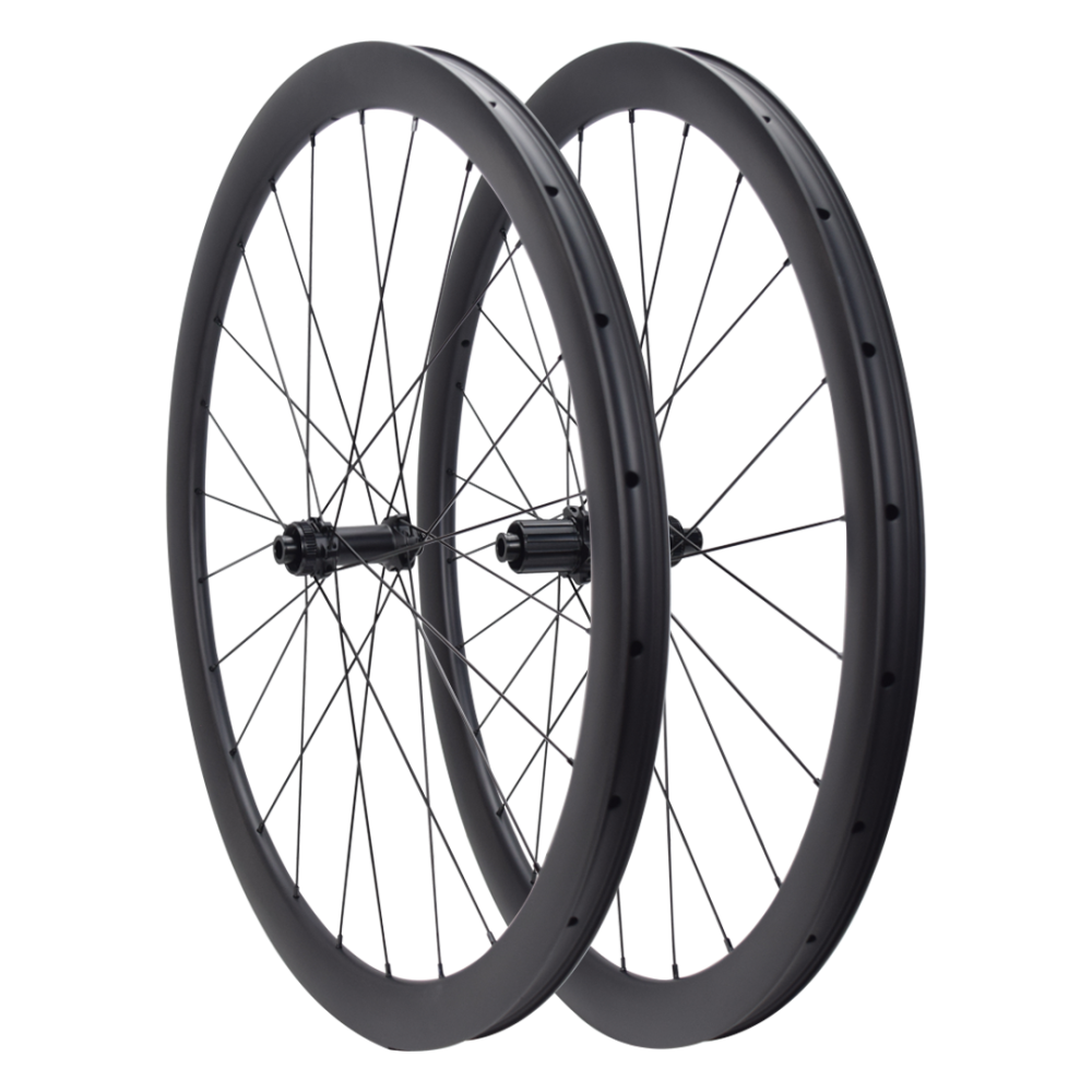 Carbon 700C Carbon Wheelset RD02, Multi-Width Rims/Multi-Shift Compatible, Aero Spokes