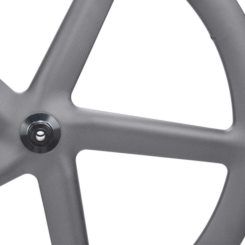 700C 5-spoke full carbon wheel for rim brake or disc brake and track wheel center lock hub or track hub available