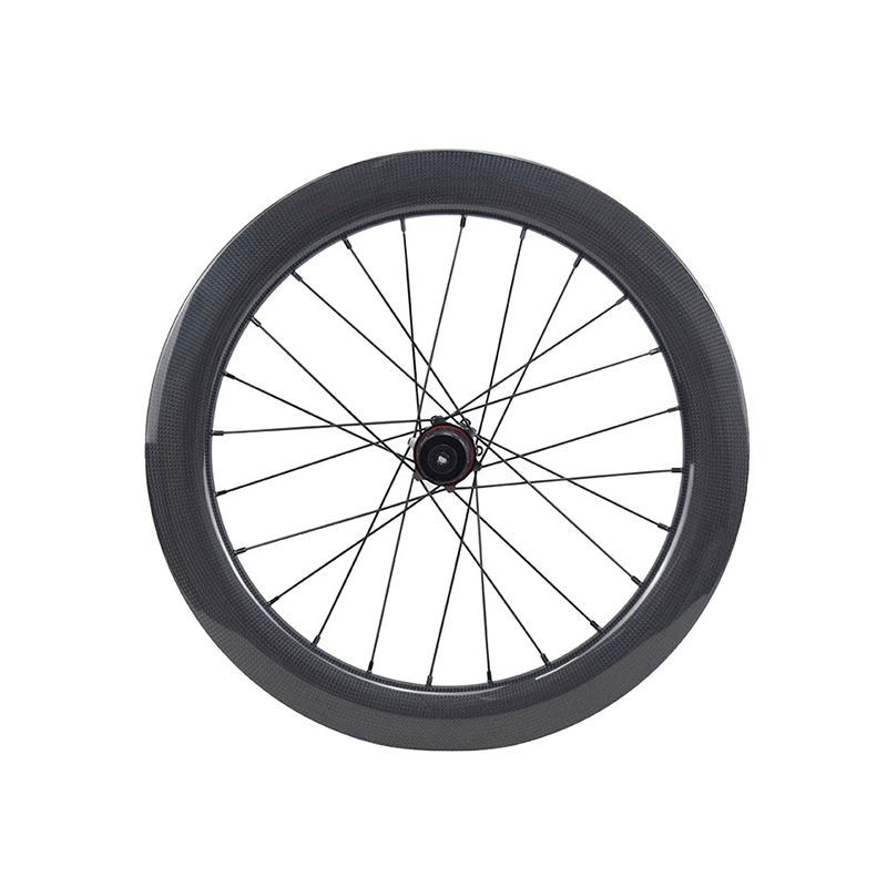 High-performance carbon fiber 406/451 BMX bike wheelset, equipped with 23x50mm clincher/tubeless rims and RD03 center-lock/6-hole hub