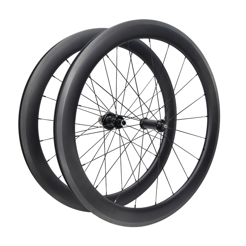 650C high-speed stable road bike rim brake carbon fiber wheelset with R36 hubs and 50mm deep tubular/clincher rims