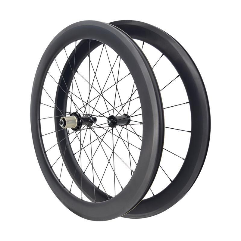 650C high-speed stable road bike rim brake carbon fiber wheelset with R36 hubs and 50mm deep tubular/clincher rims