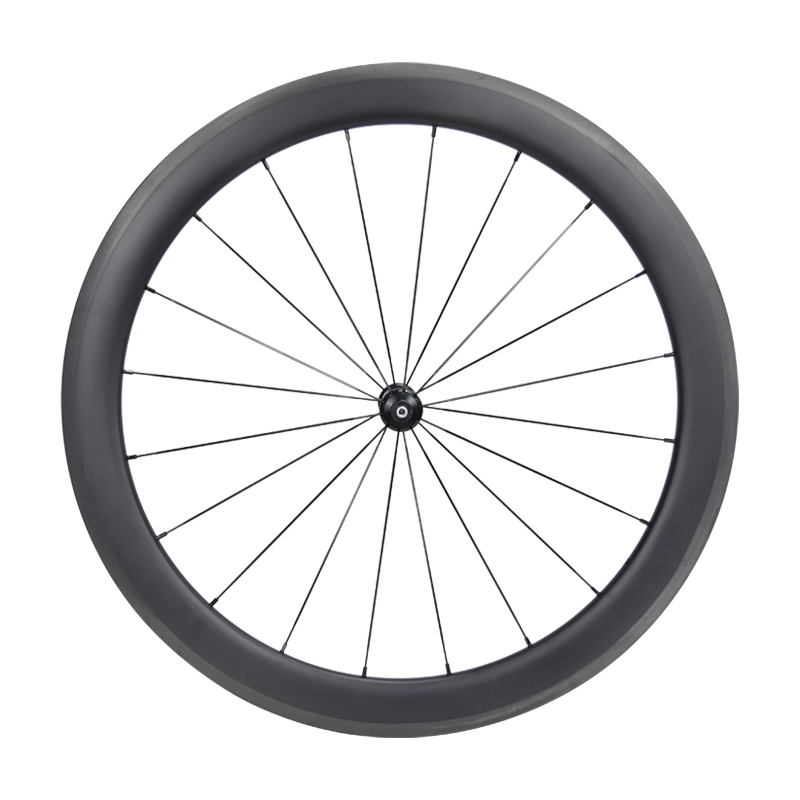 650C high-speed stable road bike rim brake carbon fiber wheelset with R36 hubs and 50mm deep tubular/clincher rims