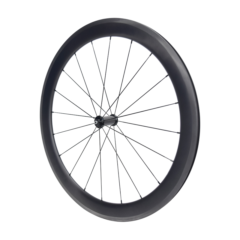 650C high-speed stable road bike rim brake carbon fiber wheelset with R36 hubs and 50mm deep tubular/clincher rims