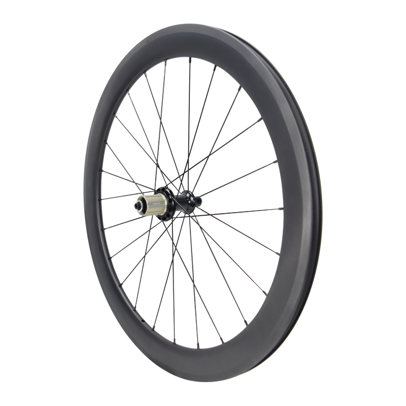650C high-speed stable road bike rim brake carbon fiber wheelset with R36 hubs and 50mm deep tubular/clincher rims