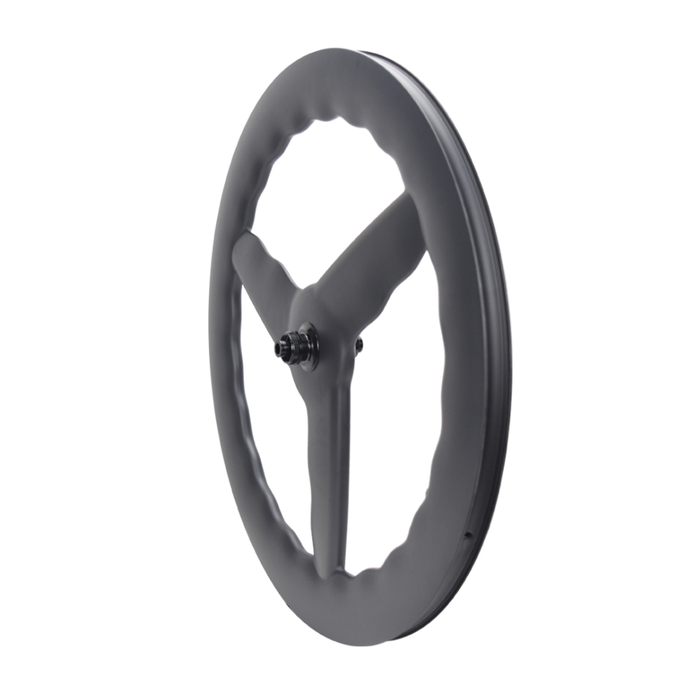 Tri-spoke Undulating wheels 70-75mm Depth 28mm Width with 36T ratchet hub fit 700x28C-45C tire Tubeless