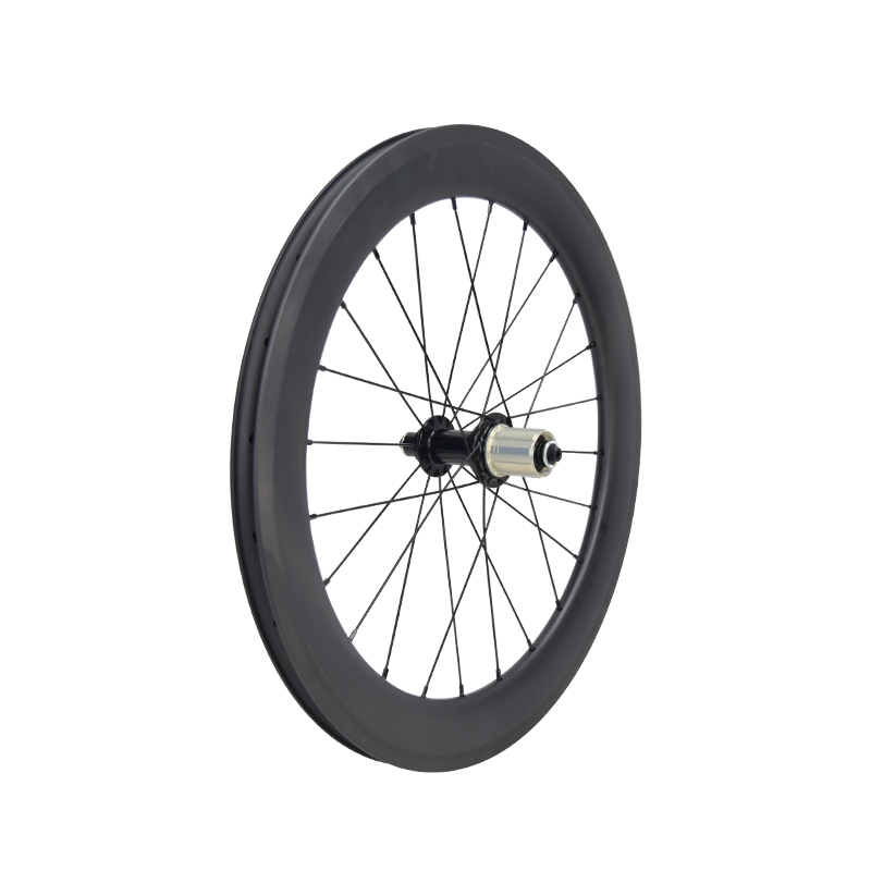 406/451 carbon fiber BMX rim brake bike wheelset equipped with SA-R13 4pawls hub and 23x50mm clincher/tubeless rims