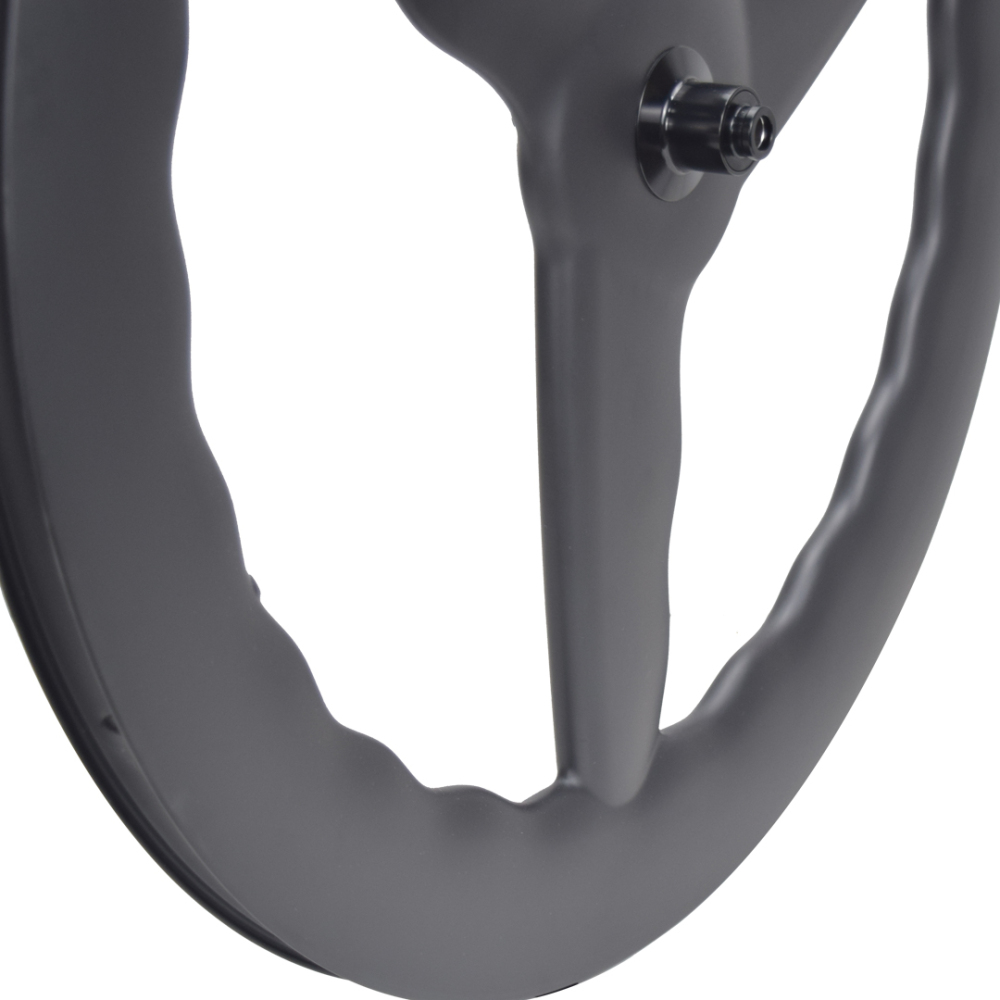 Tri-spoke Undulating wheels 70-75mm Depth 28mm Width with 36T ratchet hub fit 700x28C-45C tire Tubeless