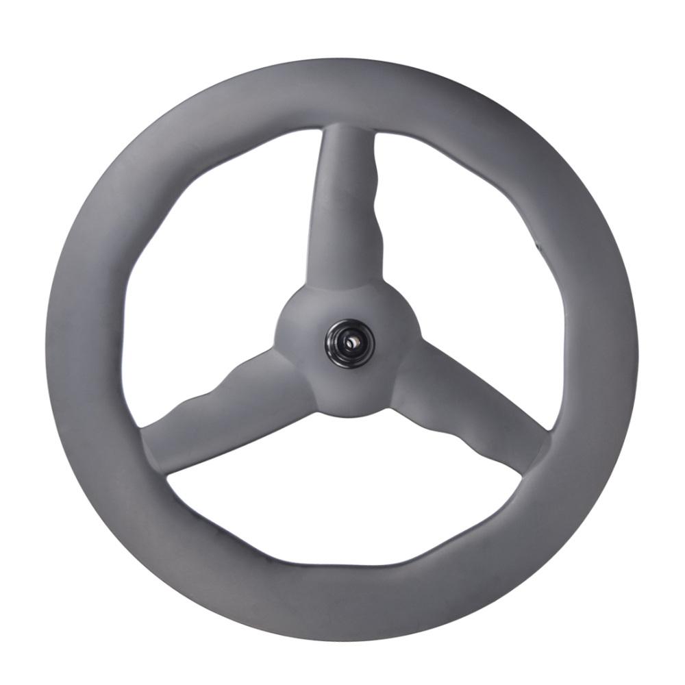 75-80mm Depth Tri-spoke Undulating Wheels 28mm Width 36T Ratchet Hub Tubeless