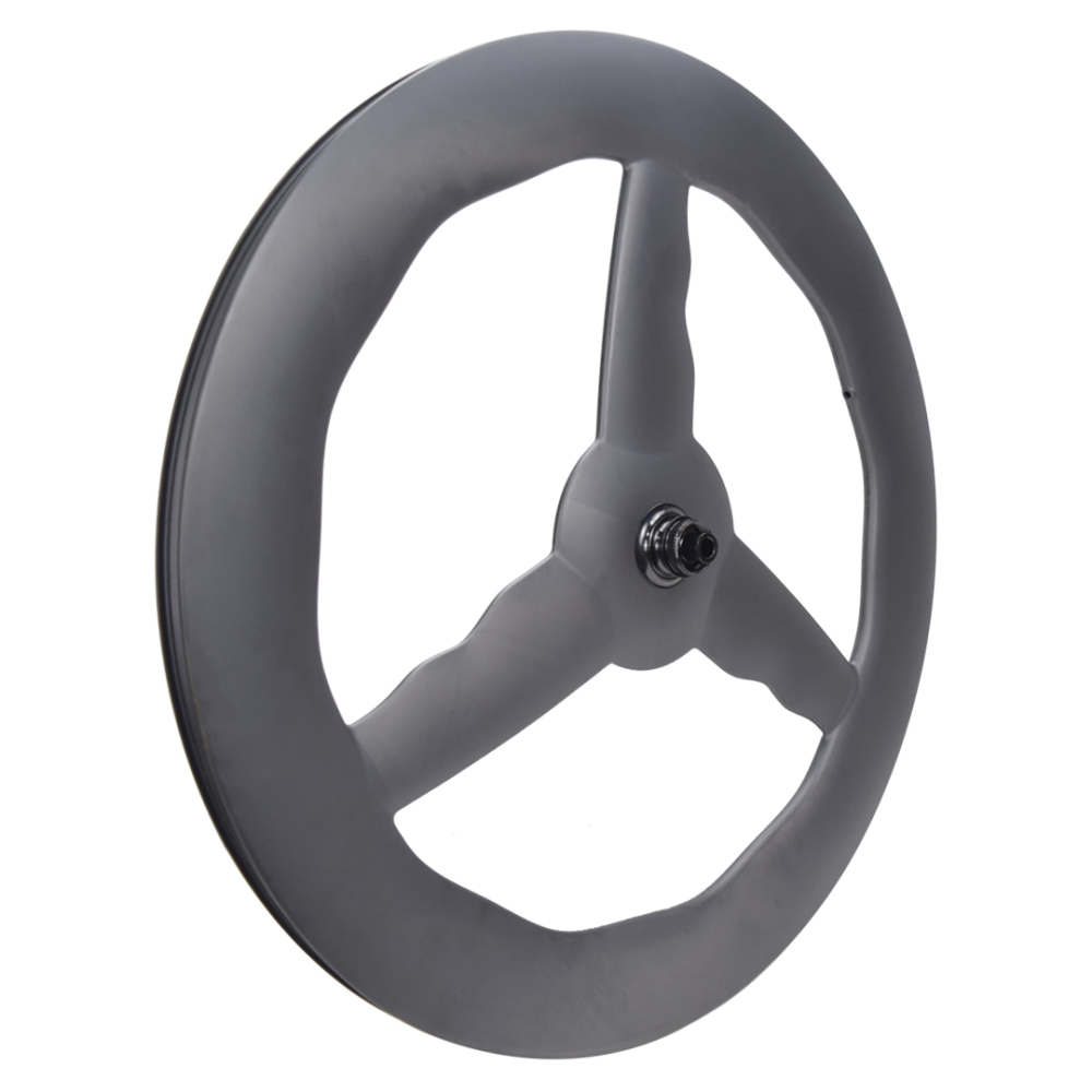 75-80mm Depth Tri-spoke Undulating Wheels 28mm Width 36T Ratchet Hub Tubeless