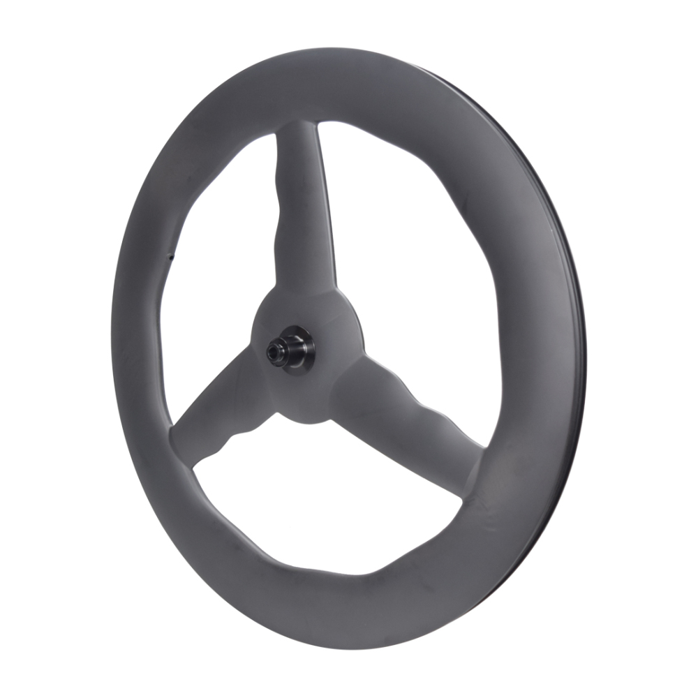 75-80mm Depth Tri-spoke Undulating Wheels 28mm Width 36T Ratchet Hub Tubeless