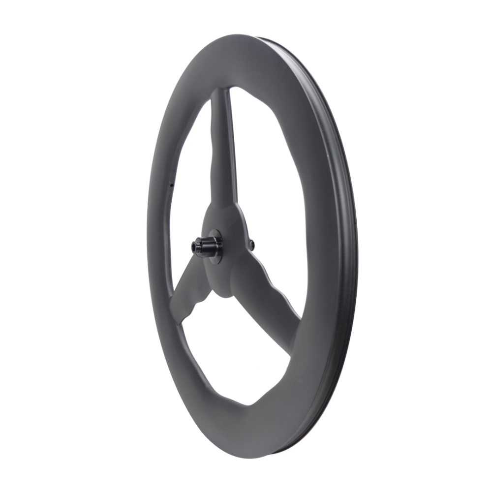 75-80mm Depth Tri-spoke Undulating Wheels 28mm Width 36T Ratchet Hub Tubeless