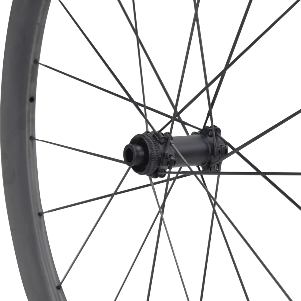 Carbon Spoke Wheelset – Hand-Built Straight-Pull, Center Lock, Compatible with Shimano/SRAM, Lightweight for Road, Gravel & MTB Bikes CS04