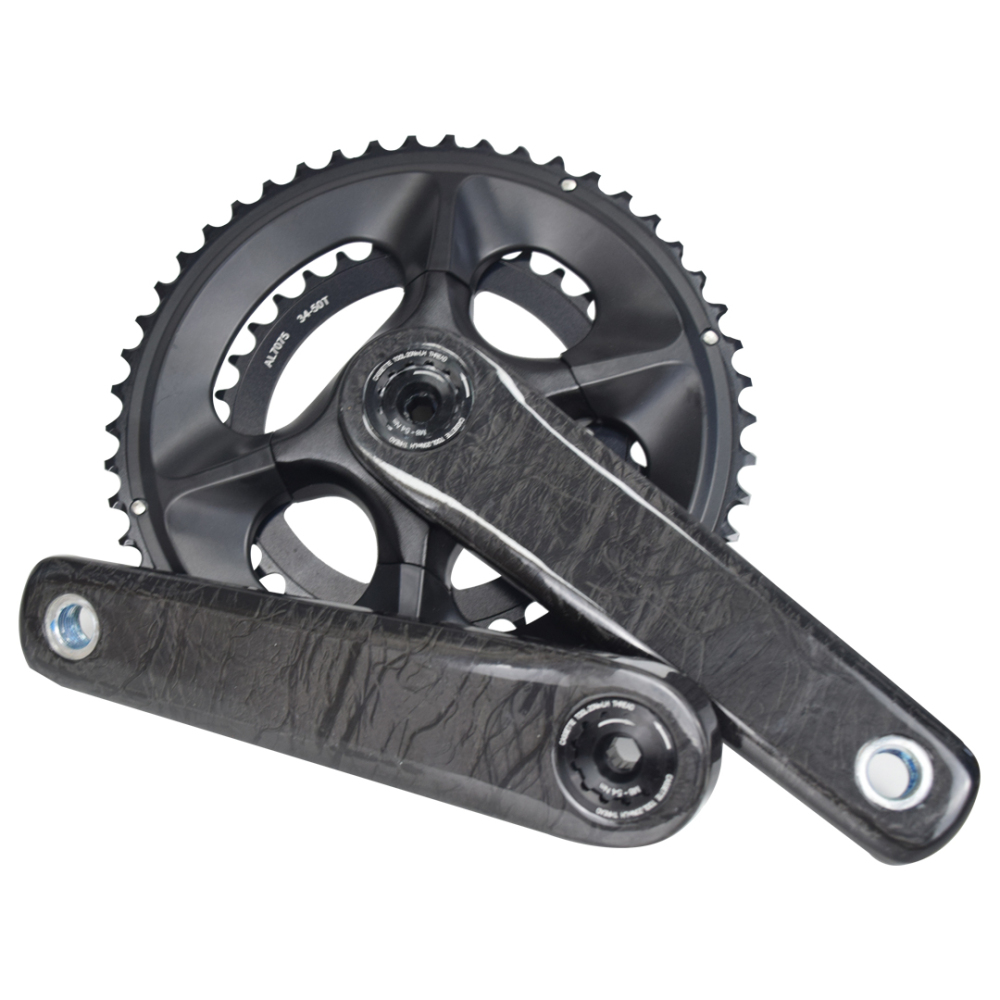 Carbon fiber Marble surface crankset lightweight modular construction Suitable for highway gravel roads