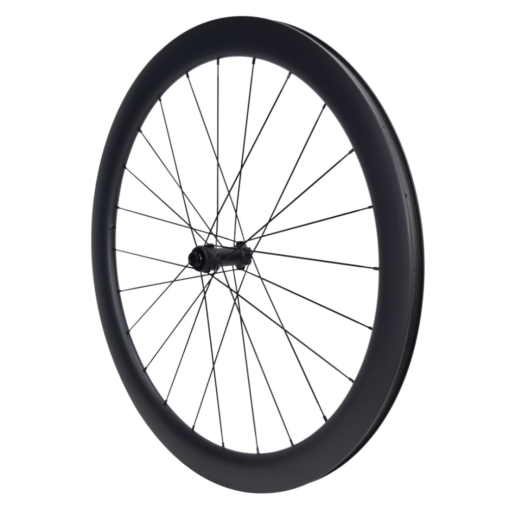 700C Carbon Road Bike Wheelset 26/28mm Width 45/50mm Depth UD Matte Tubeless Wheel, 54T Ratchet Center Lock Hub, Quick Release & Thru Axle, HG/XDR Freehub, Aero AS-Blade Spokes for 700C 25-45C Tire