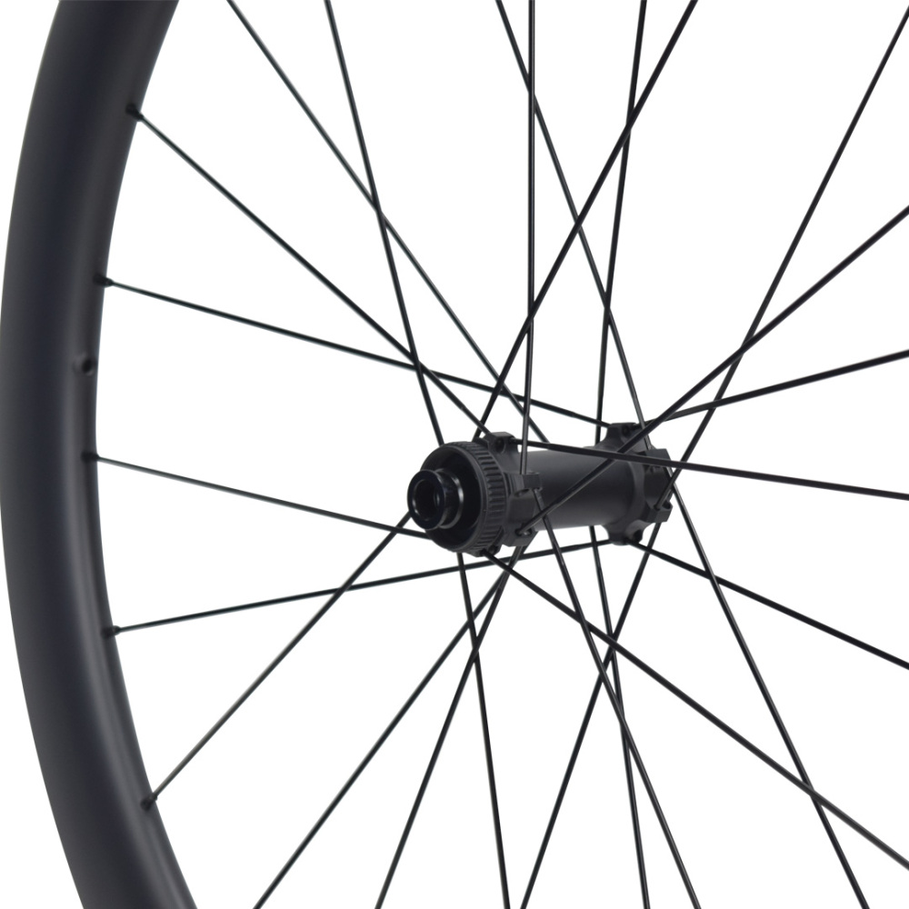 700C Carbon Road Bike Wheelset 26/28mm Width 45/50mm Depth UD Matte Tubeless Wheel, 54T Ratchet Center Lock Hub, Quick Release & Thru Axle, HG/XDR Freehub, Aero AS-Blade Spokes for 700C 25-45C Tire