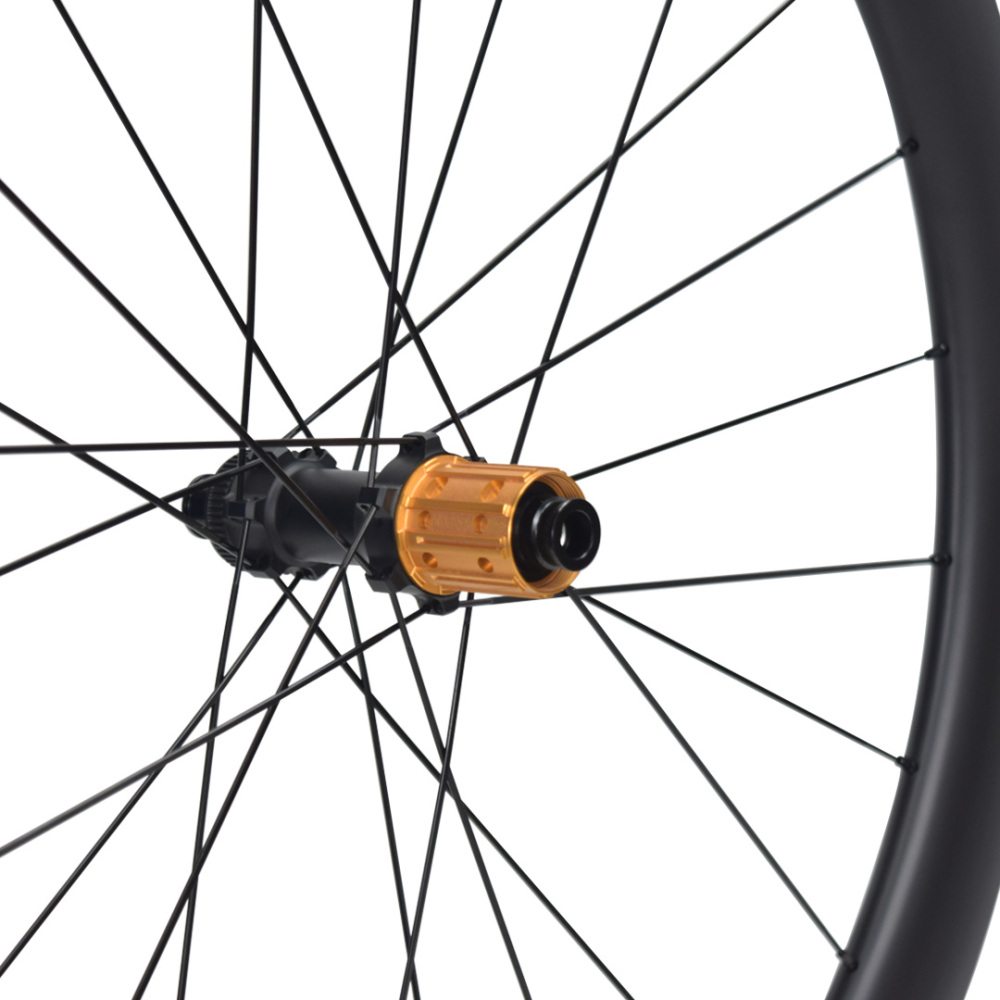 700C Carbon Road Bike Wheelset 26/28mm Width 45/50mm Depth UD Matte Tubeless Wheel, 54T Ratchet Center Lock Hub, Quick Release & Thru Axle, HG/XDR Freehub, Aero AS-Blade Spokes for 700C 25-45C Tire
