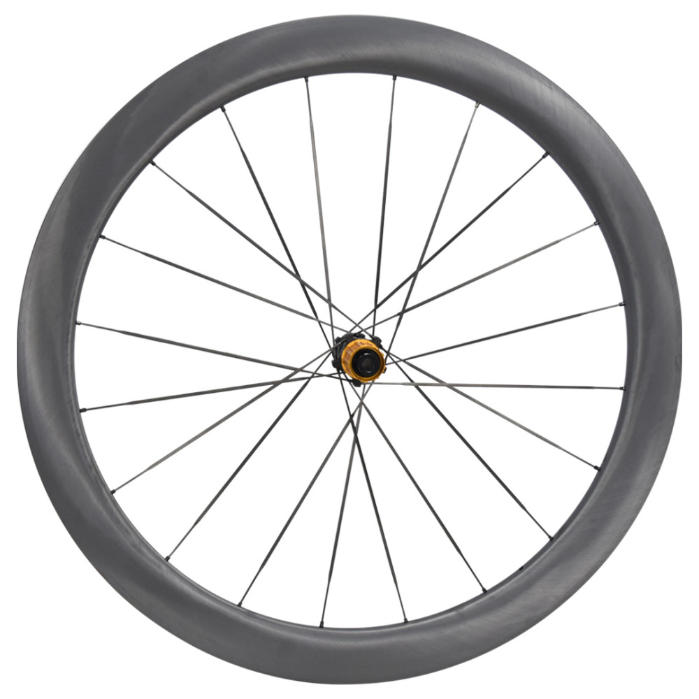 Lightweight Carbon Disc Wheelset 50mm Depth 54T Ratchet Center Lock Carbon Spoke Wheelset 700C