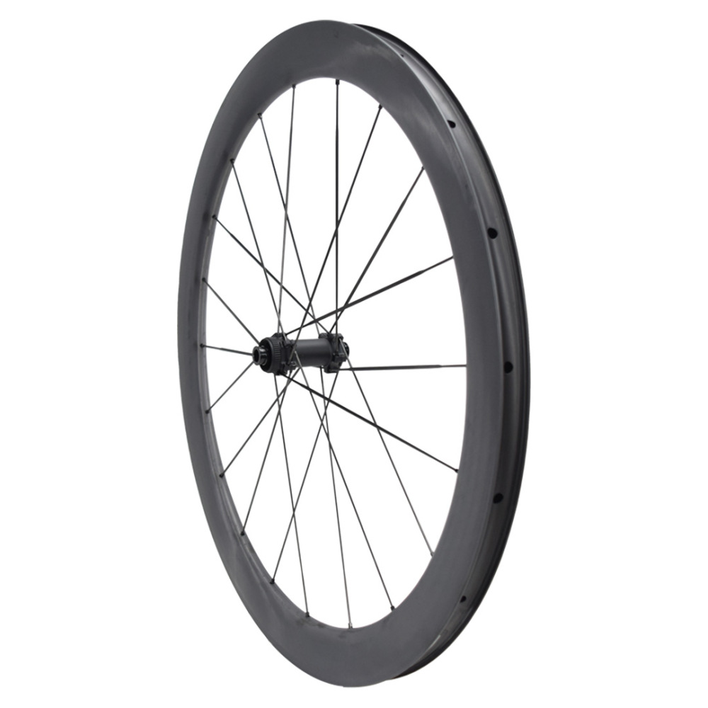 Lightweight Carbon Disc Wheelset 50mm Depth 54T Ratchet Center Lock Carbon Spoke Wheelset 700C