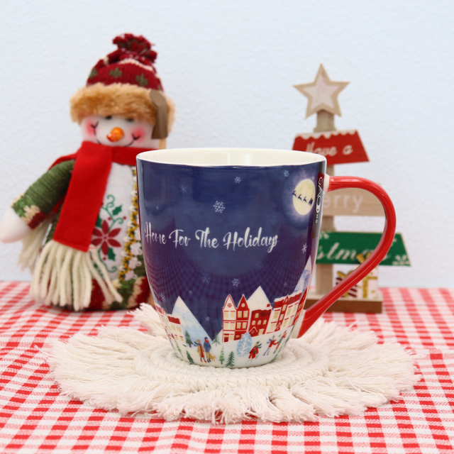 Factory Wholesale High Quality Custom Christmas Ceramic Mug 17oz New Bone China Cups  Tea Coffee Juice Mugs