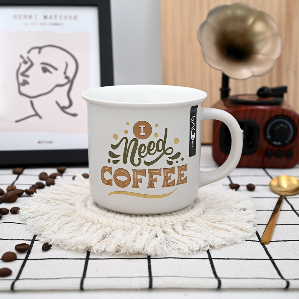 Wholesale Modern Minimalism Enamel Mug Style Camping Country Household Ceramic Coffee Mugs