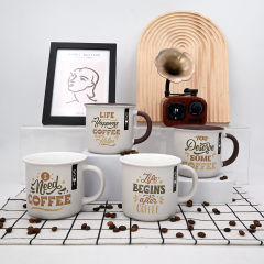 Wholesale Modern Minimalism Enamel Mug Style Camping Country Household Ceramic Coffee Mugs