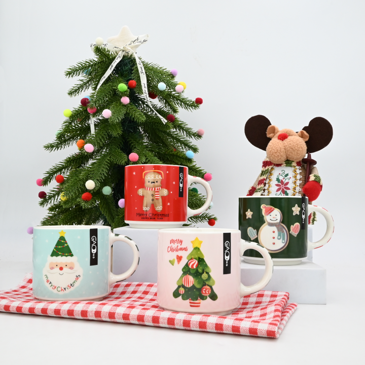 High Quality Stackable Cups with Many Colors and Patterns for Happy Christmas