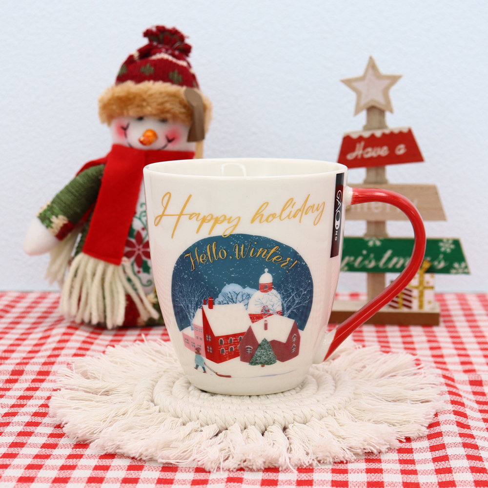 Factory Wholesale High Quality Custom Christmas Ceramic Mug 17oz New Bone China Cups  Tea Coffee Juice Mugs