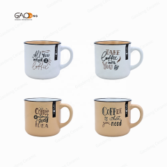 Gaodeng Cheap Price Silk Screening Coffee Mugs Custom OEM Most Popular Shape Ceramic Cups