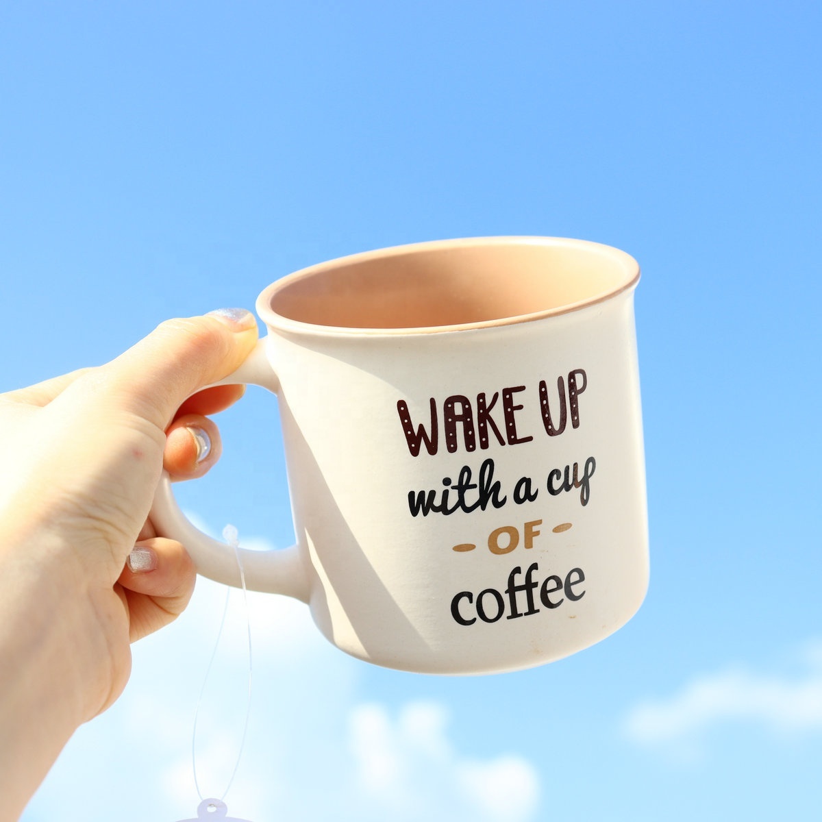 Factory Directly Sale Creative Personality Cheap Good Quality 11oz Imitation Enamel Ceramic Coffee Mug  for Household